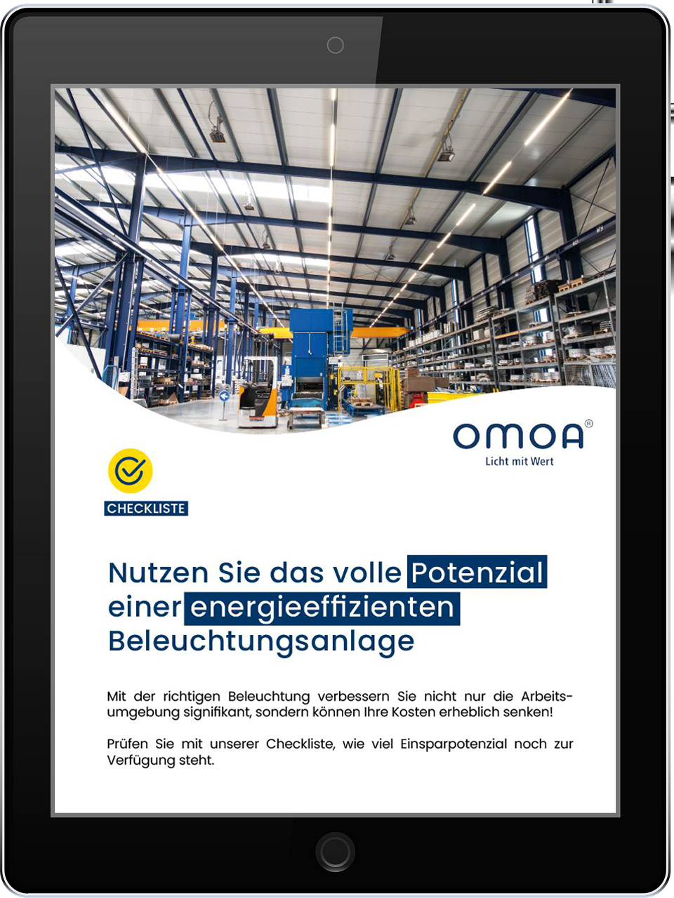 Tablet mit Checkliste Tablet mit Checkliste